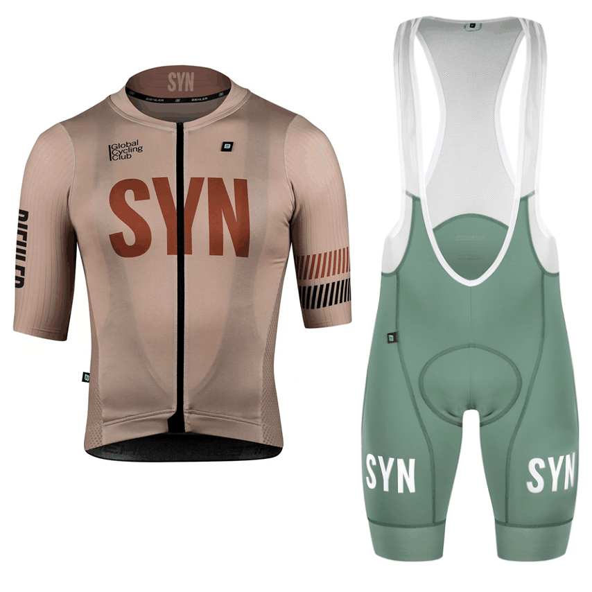 Cycling Gear Brands - Syn Bruine Fietskleding Heren Fietsshirt Met